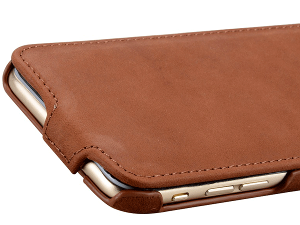 etui iphone cuir luxe clapet vintage melkco